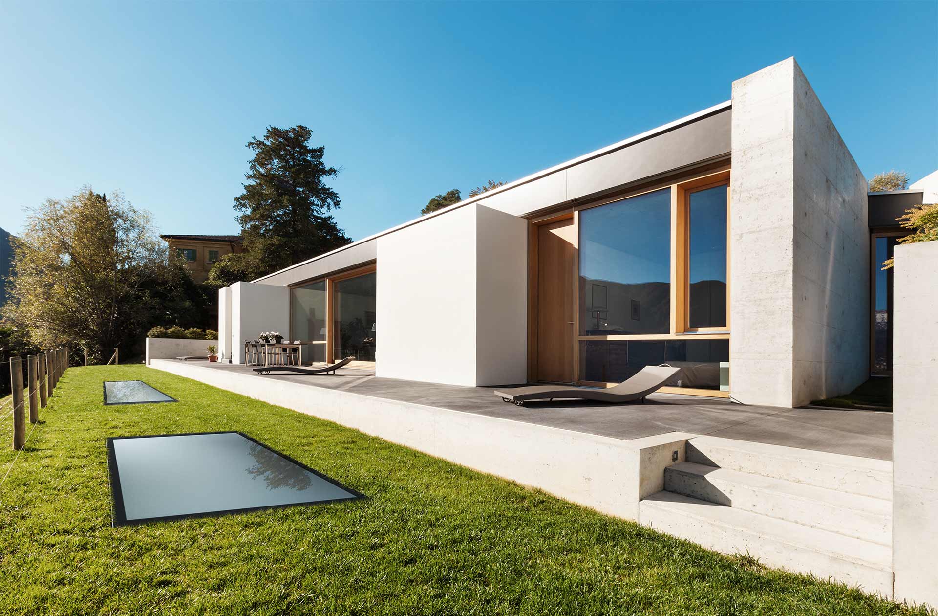 SKYFLOOR BF – begehbares Glas - Oberlicht, Flachdach...